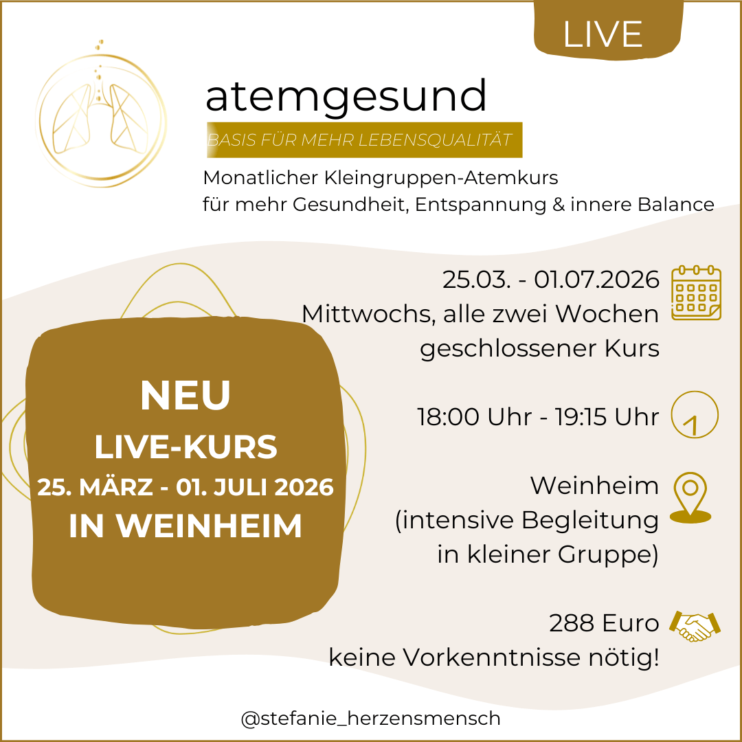 Buteyko-Atemkurs "atemgesund" in Weinheim ab März 2026